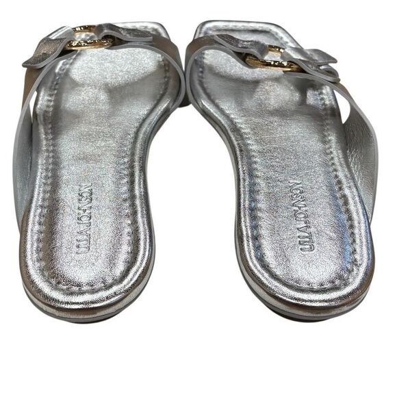 ULLA JOHNSON Anya Slide Shoes in Silver NWB Size 41 - Picture 5 of 9